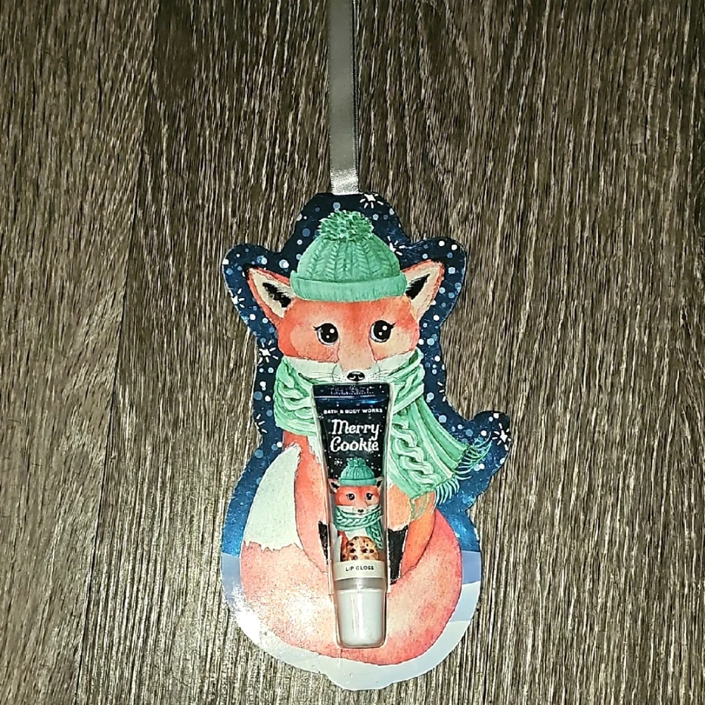 Bath & Body Works, Merry Cookie Lip Gloss Holder,Holiday Ornament gift!